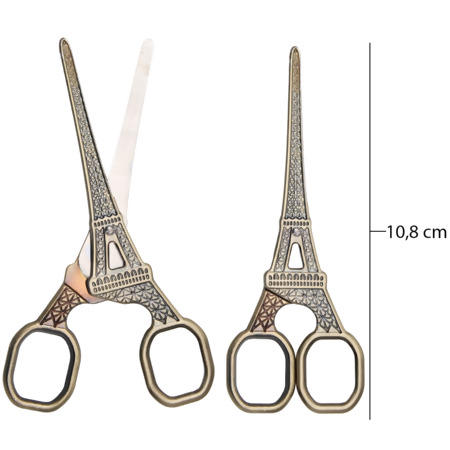 Tesoura Torre Eiffel 10,8cm