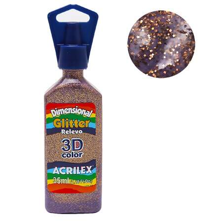 Tinta Acrilex Dimensional Glitter 3D Ref.12212 35ml