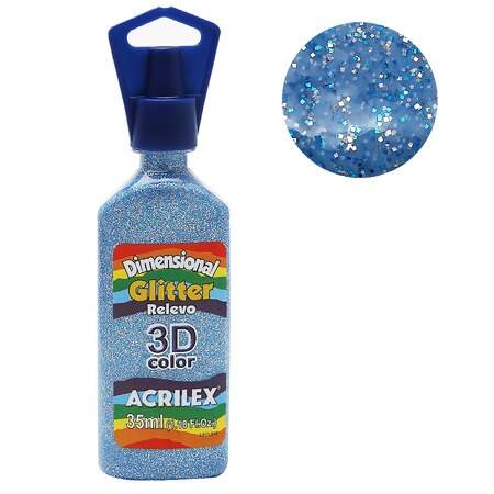 Tinta Acrilex Dimensional Glitter 3D Ref.12212 35ml