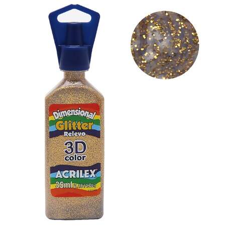 Tinta Acrilex Dimensional Glitter 3D Ref.12212 35ml