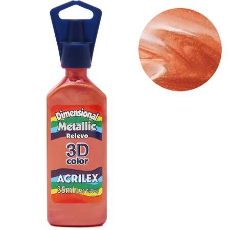 Tinta Acrilex Dimensional Metallic 3D Ref.12312 35ml