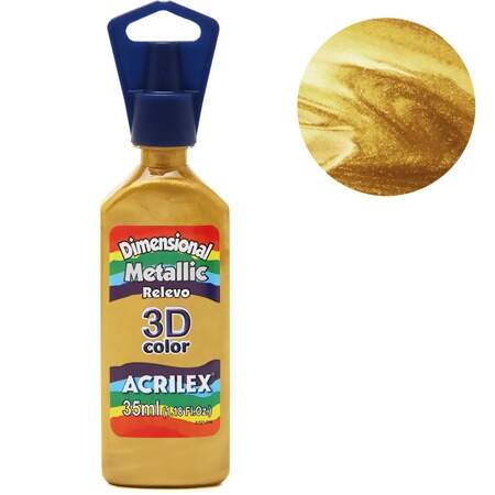 Tinta Acrilex Dimensional Metallic 3D Ref.12312 35ml