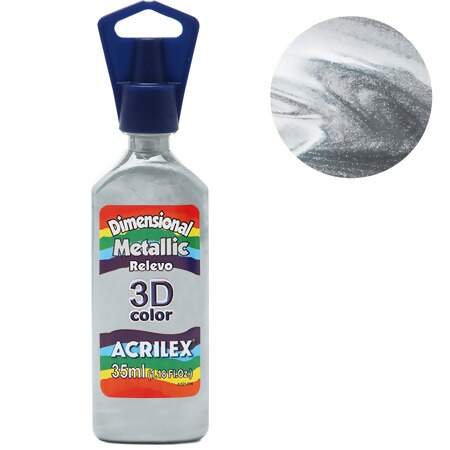 Tinta Acrilex Dimensional Metallic 3D Ref.12312 35ml
