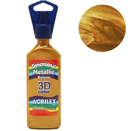 Tinta Acrilex Dimensional Metallic 3D Ref.12312 35ml