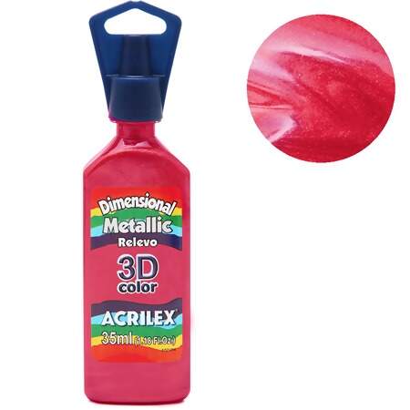 Tinta Acrilex Dimensional Metallic 3D Ref.12312 35ml