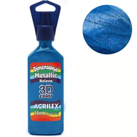 Tinta Acrilex Dimensional Metallic 3D Ref.12312 35ml