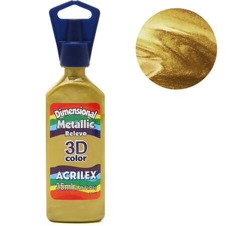 Tinta Acrilex Dimensional Metallic 3D Ref.12312 35ml