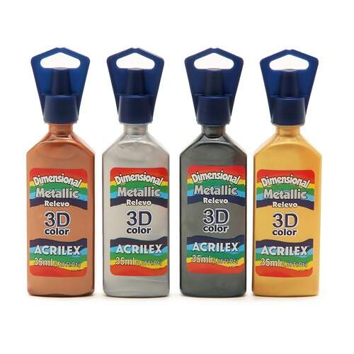 Tinta Acrilex Dimensional Metallic 3D Ref.12312 35ml