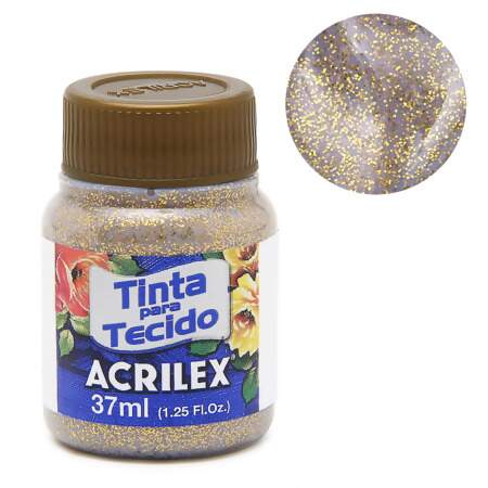 Tinta Acrilex Para Tecido Glitter Ref.5040 37ml