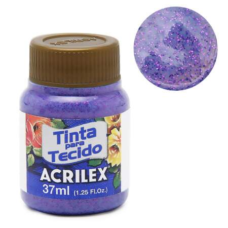 Tinta Acrilex Para Tecido Glitter Ref.5040 37ml