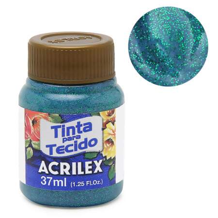 Tinta Acrilex Para Tecido Glitter Ref.5040 37ml