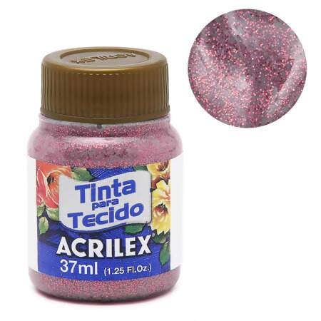 Tinta Acrilex Para Tecido Glitter Ref.5040 37ml
