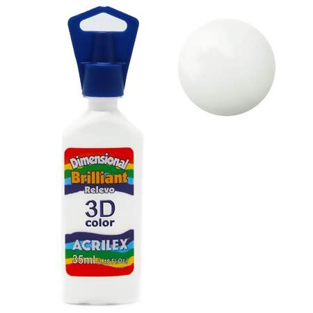 Tinta Acrilex Dimensional Brilliant Relevo 3D Ref.12112 35ml