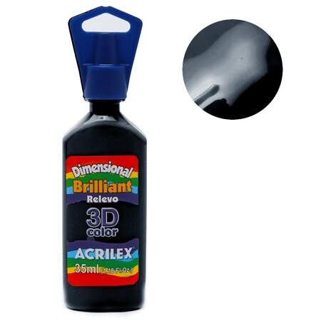 Tinta Acrilex Dimensional Brilliant Relevo 3D Ref.12112 35ml