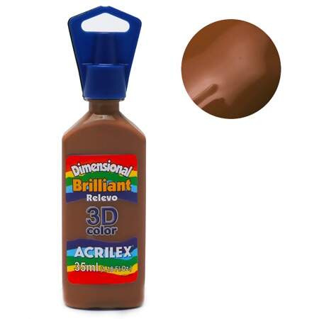 Tinta Acrilex Dimensional Brilliant Relevo 3D Ref.12112 35ml