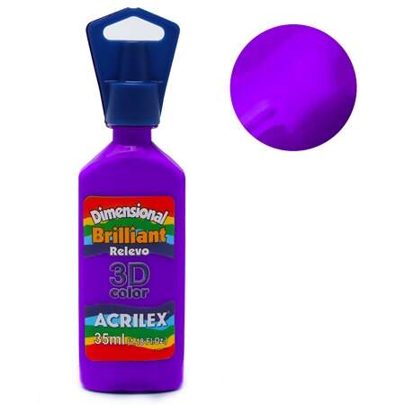 Tinta Acrilex Dimensional Brilliant Relevo 3D Ref.12112 35ml