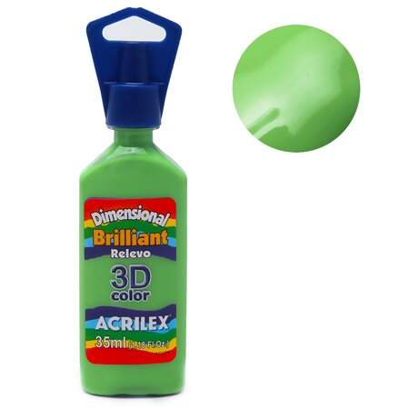 Tinta Acrilex Dimensional Brilliant Relevo 3D Ref.12112 35ml