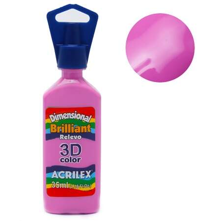 Tinta Acrilex Dimensional Brilliant Relevo 3D Ref.12112 35ml