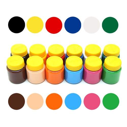 Tinta Guache Acrilex Ref.02012 15ml com 12 Und