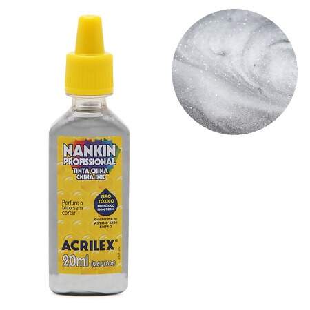 Tinta Nankin Metalizada Acrilex Ref.05120 20ml