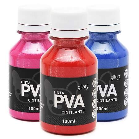 Tinta PVA Cintilante Gliart 100ml