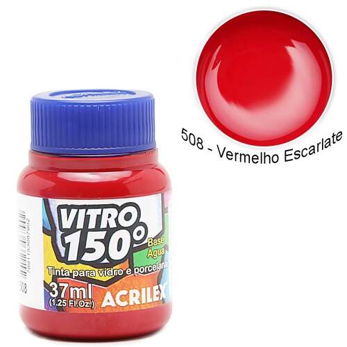 Tinta Acrilex Vitro 150° Base Água Ref.01140 37ml