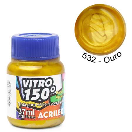 Tinta Acrilex Vitro 150° Base Água Ref.01140 37ml
