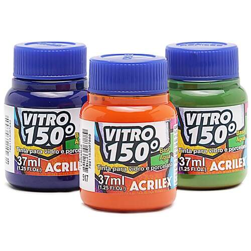 Tinta Acrilex Vitro 150° Base Água Ref.01140 37ml