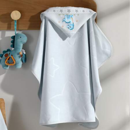 Toalha De Banho com Capuz para Pintar Baby Star 90x70cm 