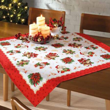Toalha de Mesa Athenas Quadrada Dohler Natal 111 78x78cm FL