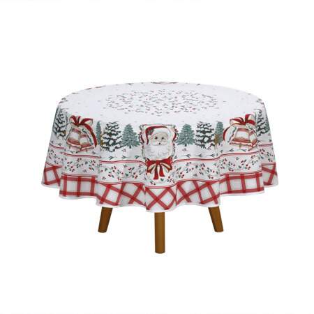 Toalha de Mesa Athenas Redonda Dohler Natal 125 1,60m