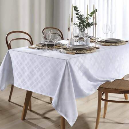 Toalha de Mesa Jacquard Requinte II Retangular Dohler TJ-4872 1,40x2,10mts