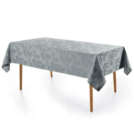 Toalha de Mesa Retangular Karsten Grazia Cinza 1,60mx3,20m