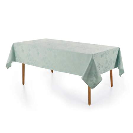 Toalha de Mesa Retangular Karsten Roman Turquesa 1,60mx2,70m