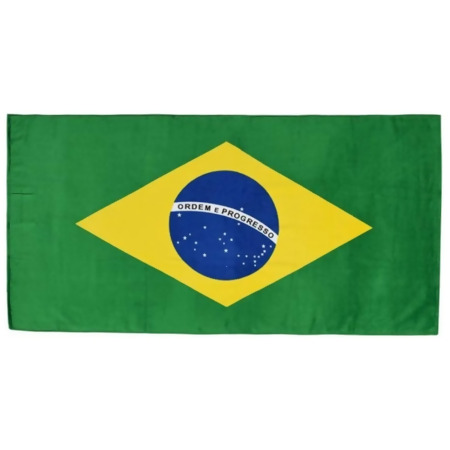 Toalha de Praia Velour Dohler Bandeira Brasil 76cmx1,52mts