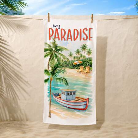 Toalha de Praia Velour Dohler My Paradise 76cmx1,52mts