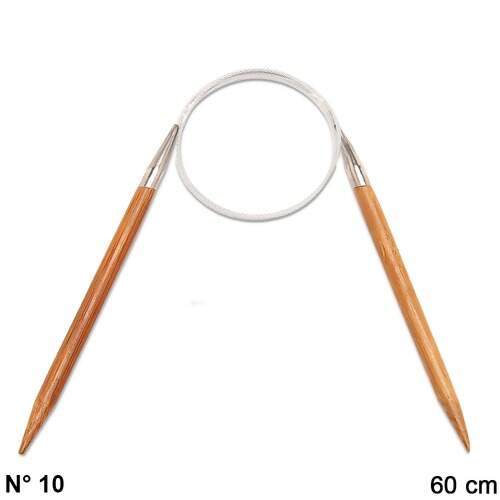Agulha Circular de Tricô Bambu Circulo 60cm