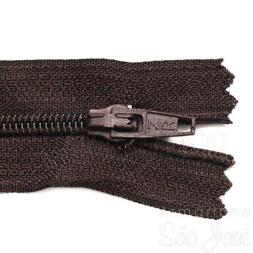 Zíper Nylon Fino com Cordão 25cm - c/10 unidades