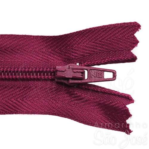 Zíper Nylon Fino com Cordão 50cm - c/10 unidades