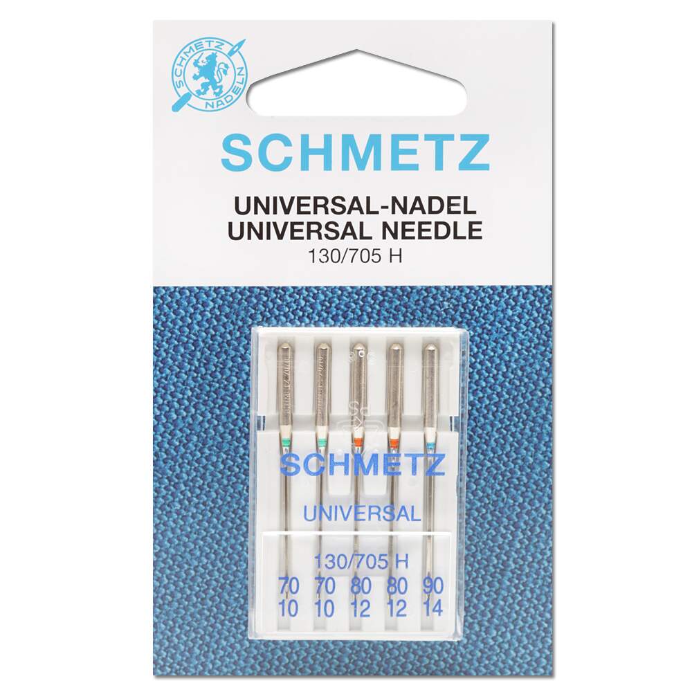 Schmetz Aghi Per Macchina Da Cucire Universali 130/705 H - 5 Pezzi, Misura 70/10 - Per Tessuti Normali, Jersey E Sintetici