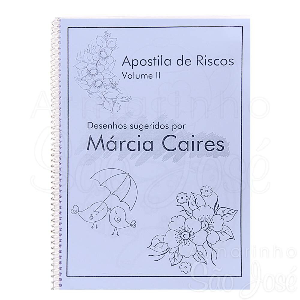 Apostila de Riscos e Desenhos Para Pintura em Tecido por Márcia Caires Vol  4 - Livros de Pintura - Magazine Luiza