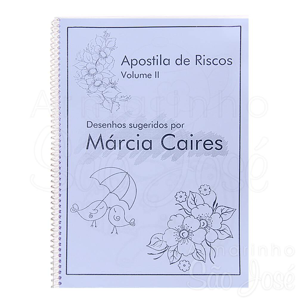 Apostila de Riscos e Desenhos Para Pintura em Tecido por Márcia Caires Vol  4 na Americanas Empresas