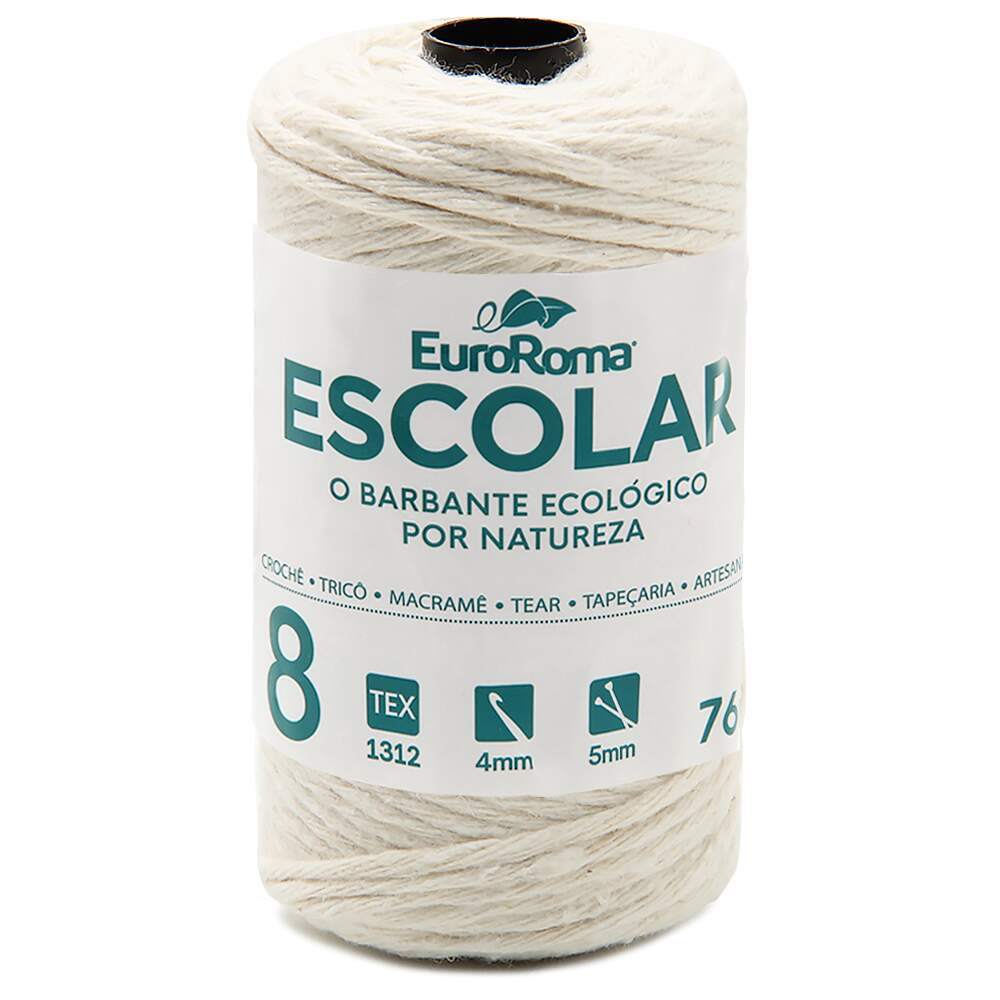 Barbante EuroRoma Escolar Cru n°8 100g