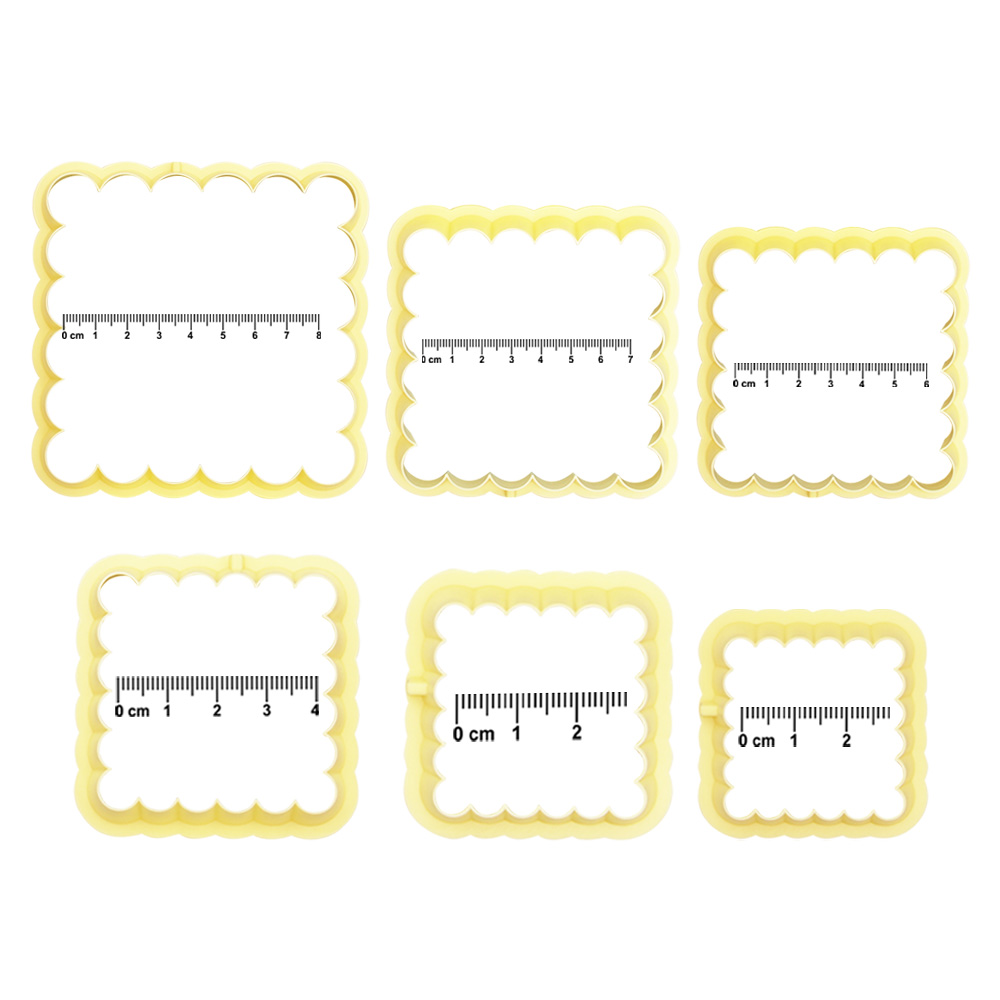 Cortador Quadrado Babado com 06 Peças