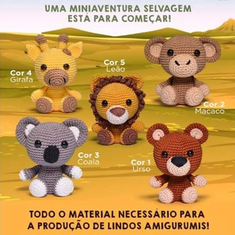 Kit Amigurumi Safari Baby Circulo