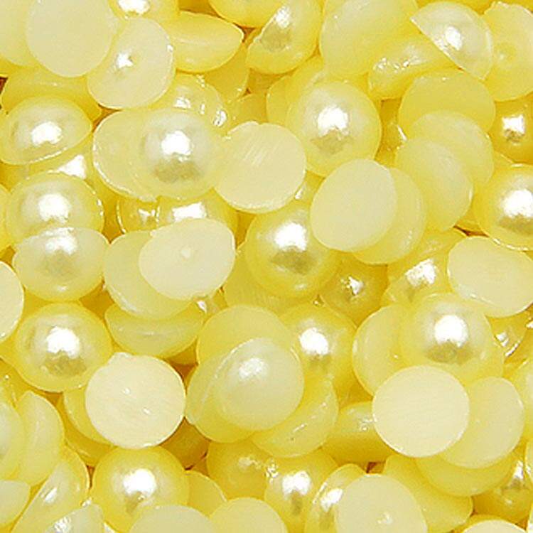 Meia Pérola ABS Circulo 4mm Cor 40 Amarelo 250g