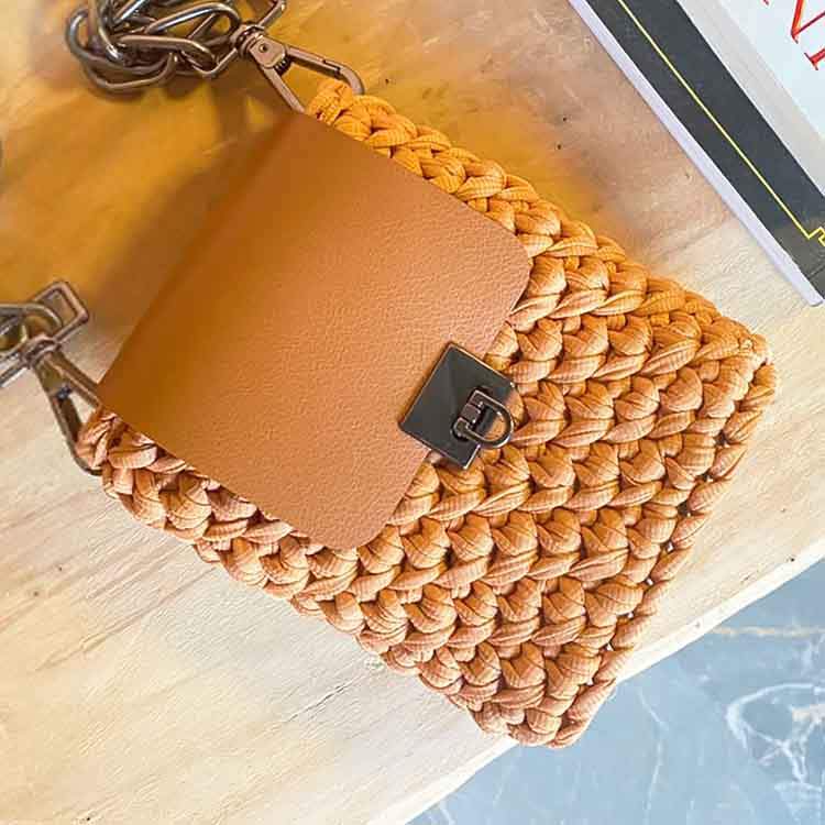 Base e Aba de Couro Duplo para Bolsa Mini Bag P