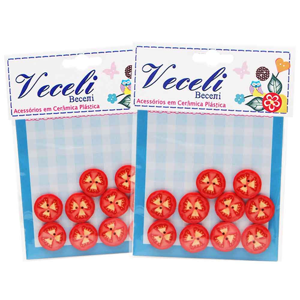 Kit Botão Patchwork Veceli B-312 Tomate