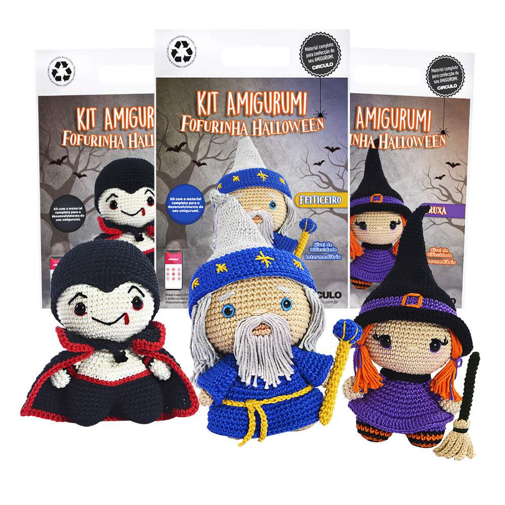 Kit Amigurumi Halloween Bruja - Circulo