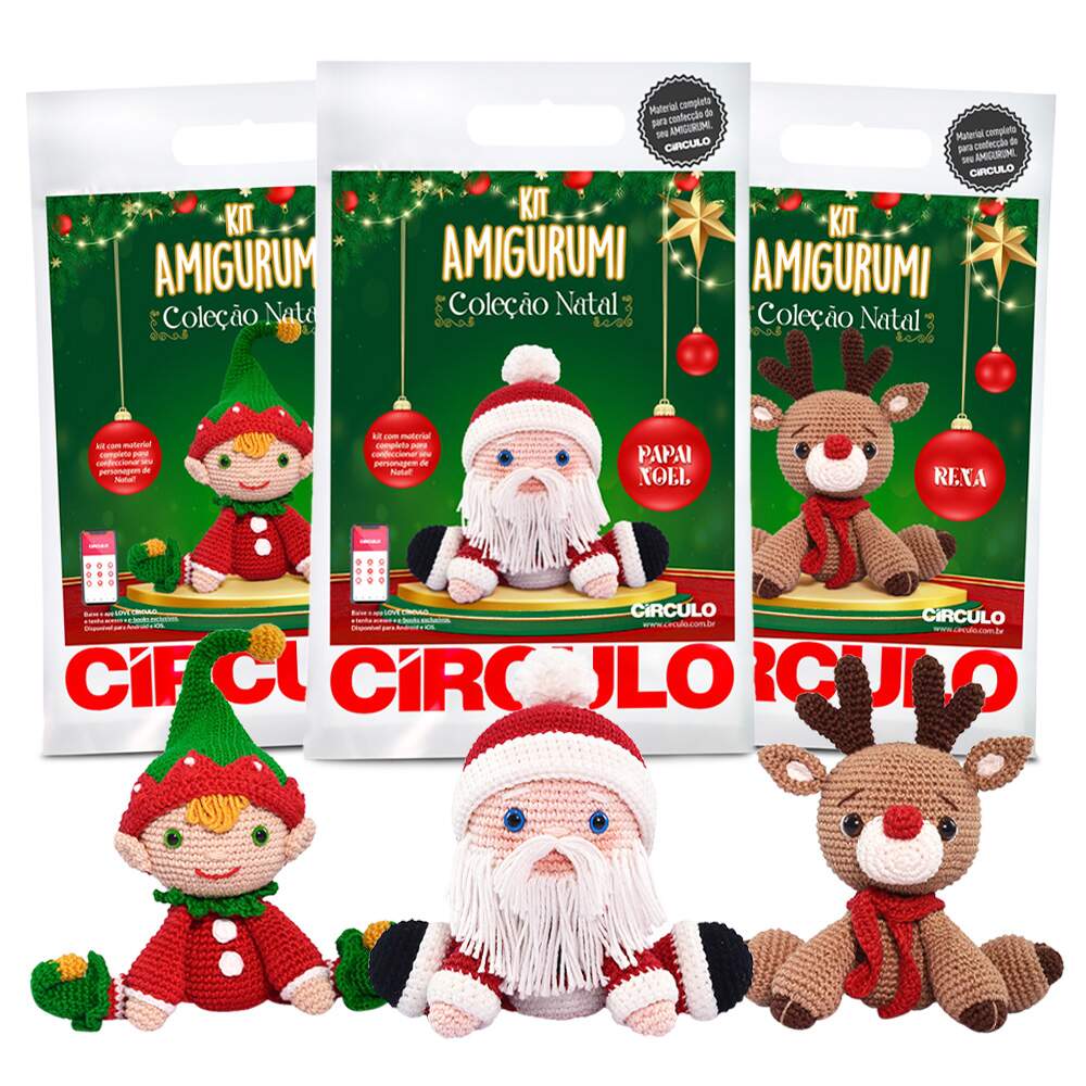 Kit Amigurumi Coleção Natal 2022 Circulo FL